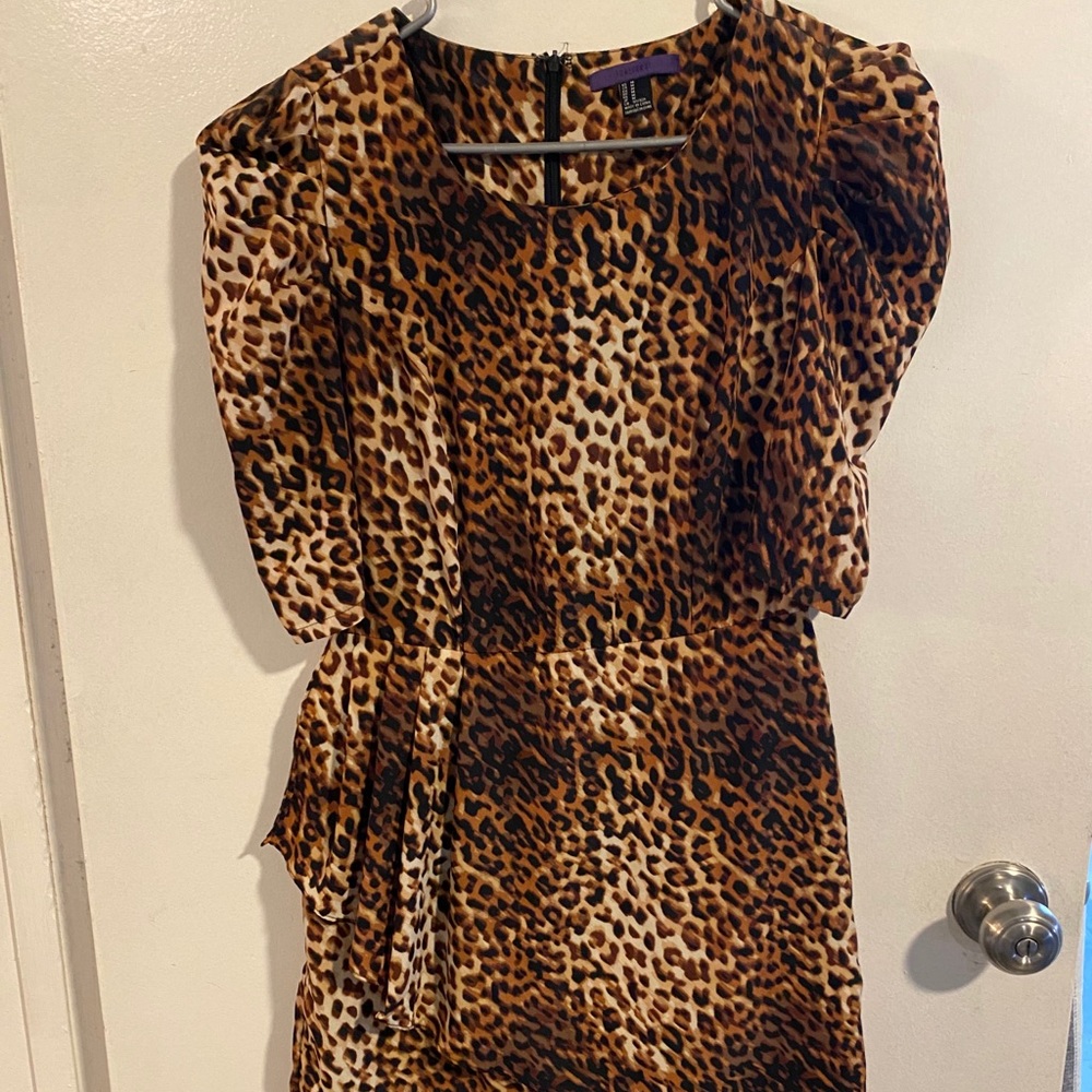 Animal Print Above-the-Knee Dress